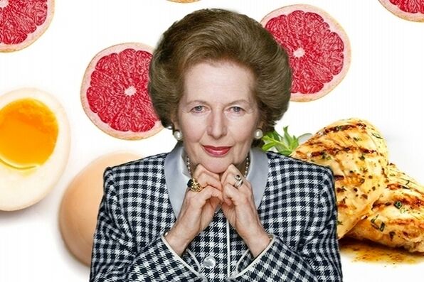 Margaret Thatcher ja hänen dieettiruoat